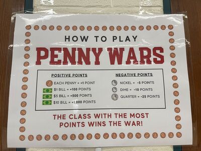 Seniors Pull Ahead in the Penny Wars Event 