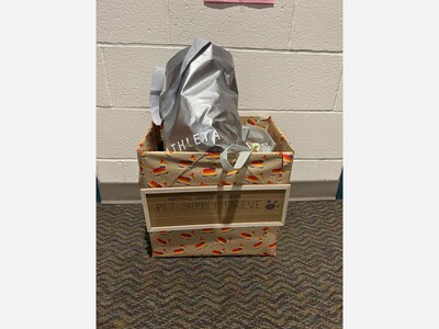 The National Honor Society and the Pet Supply Drive